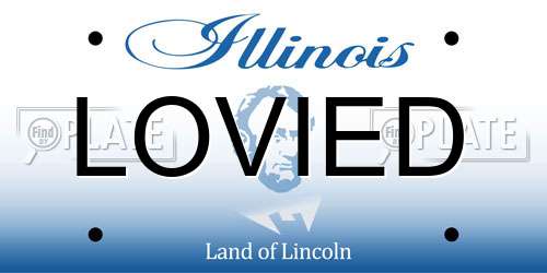 LOVIED Illinois License Plate