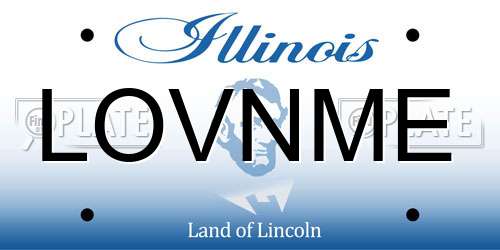 LOVNME Illinois License Plate
