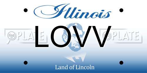 LOVV Illinois License Plate