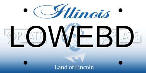 LOWEBD Illinois License Plate