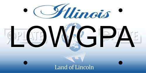 LOWGPA Illinois License Plate
