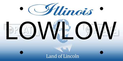 LOWLOW Illinois License Plate