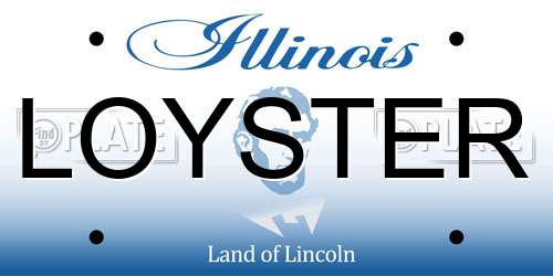 LOYSTER Illinois License Plate