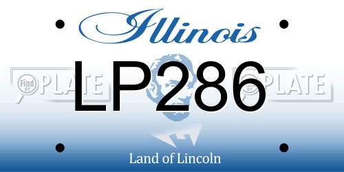 LP286 Illinois License Plate