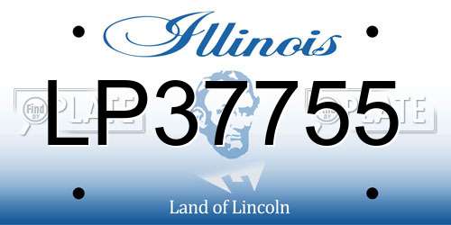 LP37755 Illinois License Plate