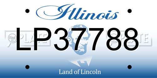 LP37788 Illinois License Plate