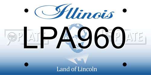 LPA960 Illinois License Plate
