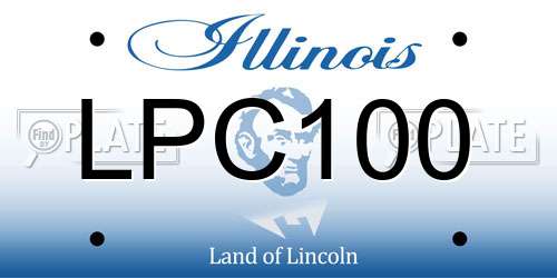 LPC100 Illinois License Plate