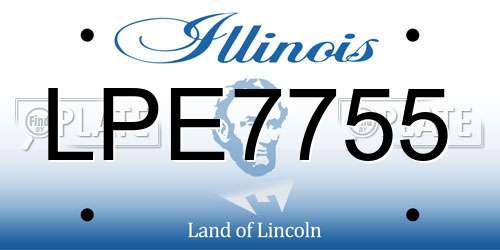 LPE7755 Illinois License Plate