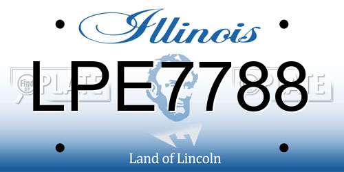 LPE7788 Illinois License Plate
