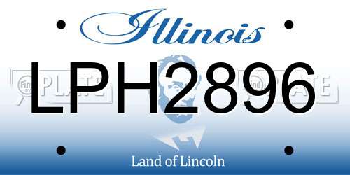 LPH2896 Illinois License Plate