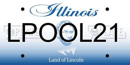 LPOOL21 Illinois License Plate