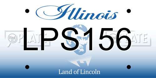 LPS156 Illinois License Plate