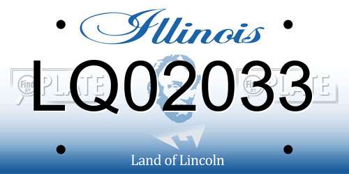 LQ02033 Illinois License Plate