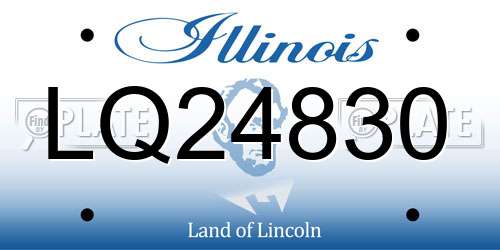 LQ24830 Illinois License Plate
