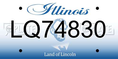 LQ74830 Illinois License Plate