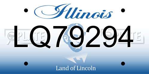 LQ79294 Illinois License Plate