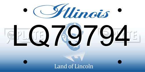 LQ79794 Illinois License Plate
