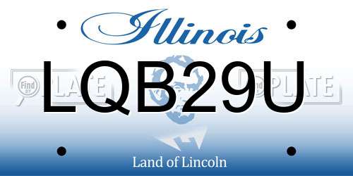 LQB29U Illinois License Plate