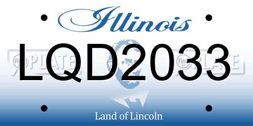 LQD2033 Illinois License Plate