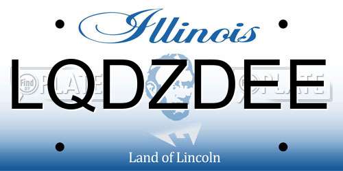 LQDZDEE Illinois License Plate