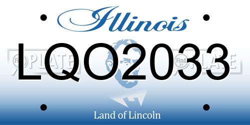 LQO2033 Illinois License Plate