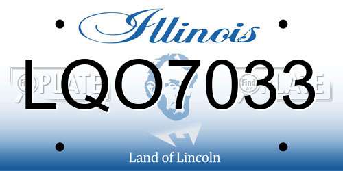 LQO7033 Illinois License Plate