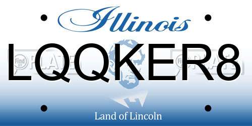 LQQKER8 Illinois License Plate