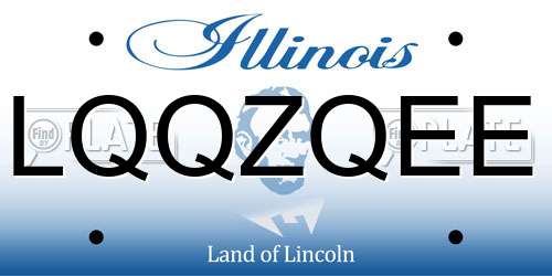 LQQZQEE Illinois License Plate