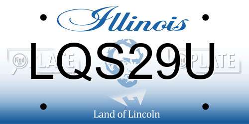 LQS29U Illinois License Plate