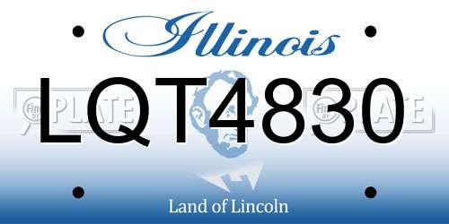 LQT4830 Illinois License Plate