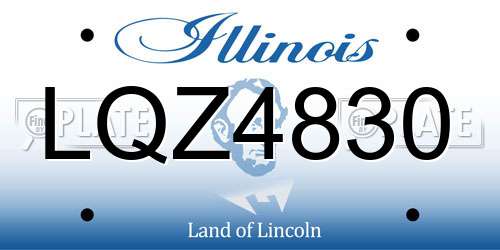 LQZ4830 Illinois License Plate
