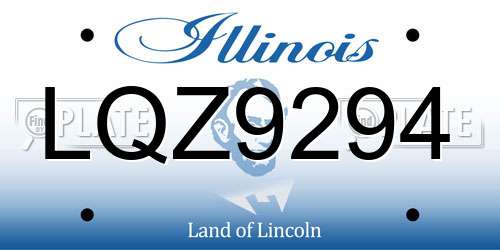 LQZ9294 Illinois License Plate