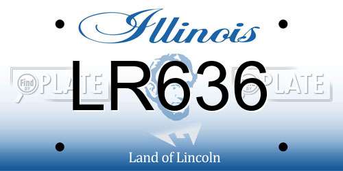 LR636 Illinois License Plate