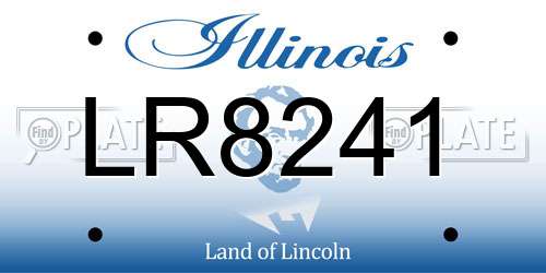 LR8241 Illinois License Plate