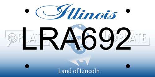 LRA692 Illinois License Plate