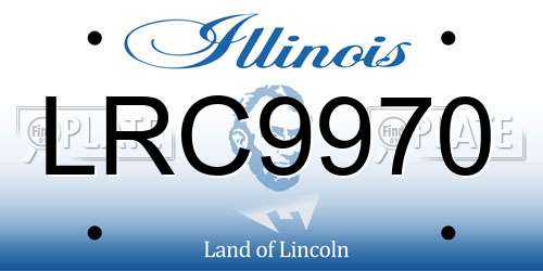 LRC9970 Illinois License Plate