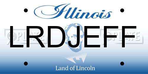 LRDJEFF Illinois License Plate