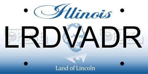 LRDVADR Illinois License Plate