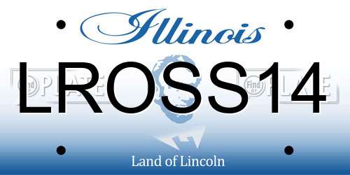 LROSS14 Illinois License Plate