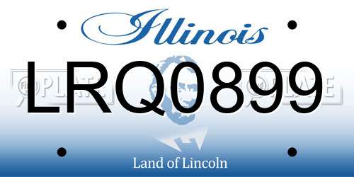 LRQ0899 Illinois License Plate