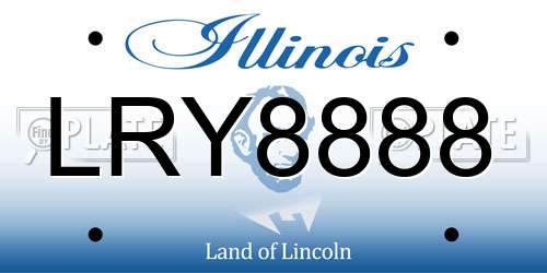LRY8888 Illinois License Plate