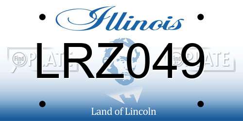 LRZ049 Illinois License Plate