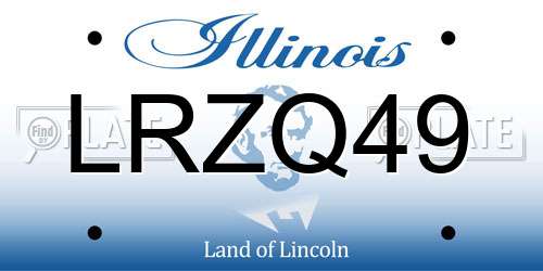 LRZQ49 Illinois License Plate