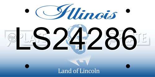 LS24286 Illinois License Plate