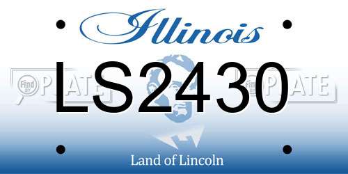 LS2430 Illinois License Plate