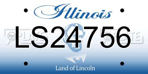 LS24756 Illinois License Plate