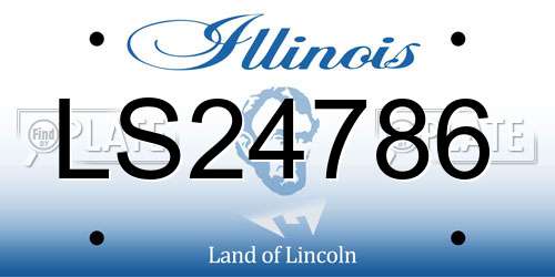 LS24786 Illinois License Plate