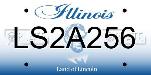 LS2A256 Illinois License Plate