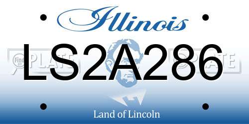 LS2A286 Illinois License Plate